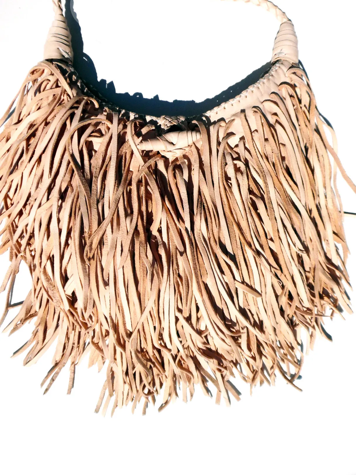 El Fleco Crossbody Fringe Bag Black