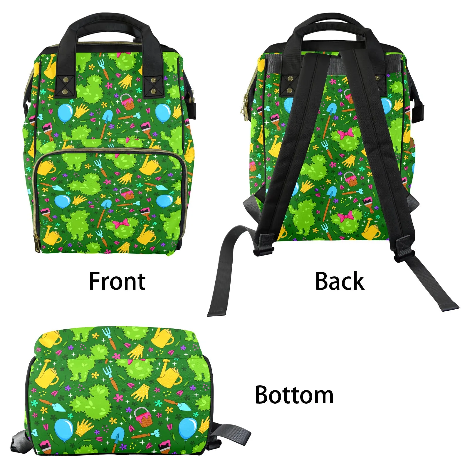 Flower And Garden Multi-Function Diaper Bag