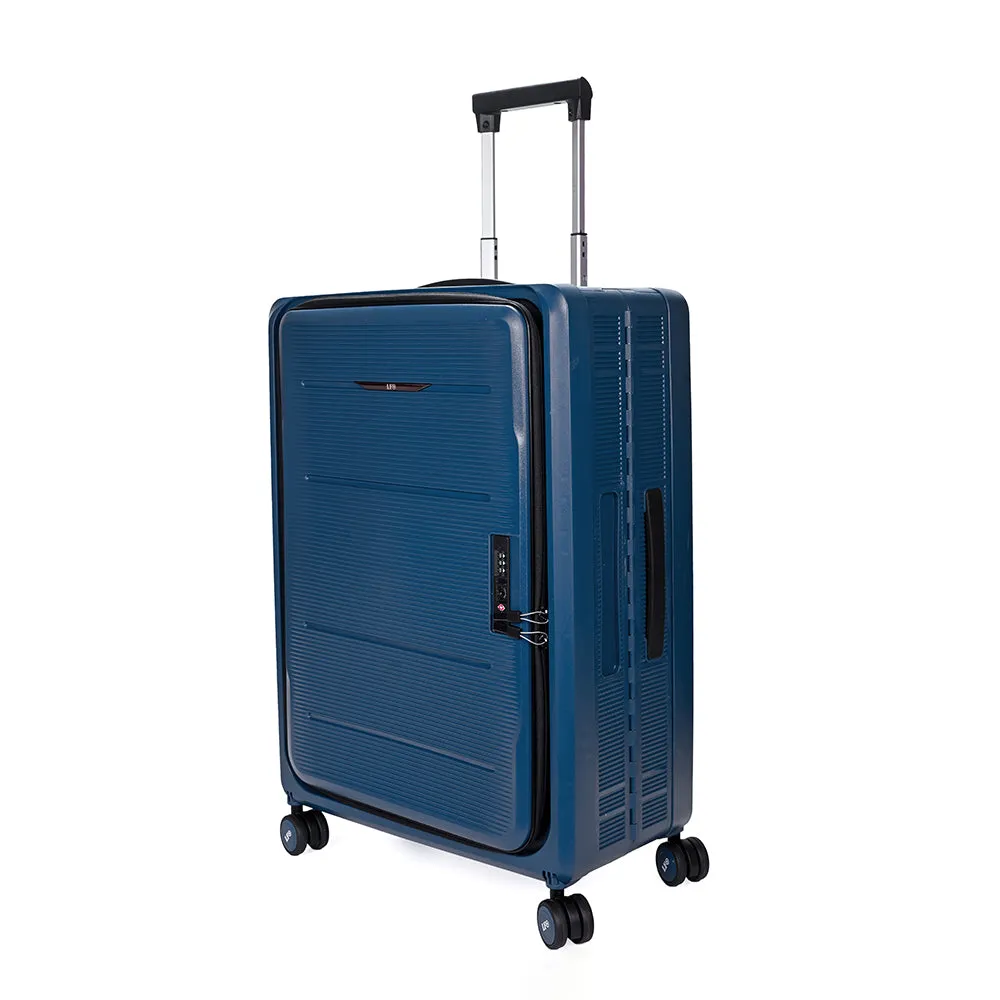 Foldable Hardcase Navy Blue Cabin Suitcase for Travel (24 inch-75 cm)