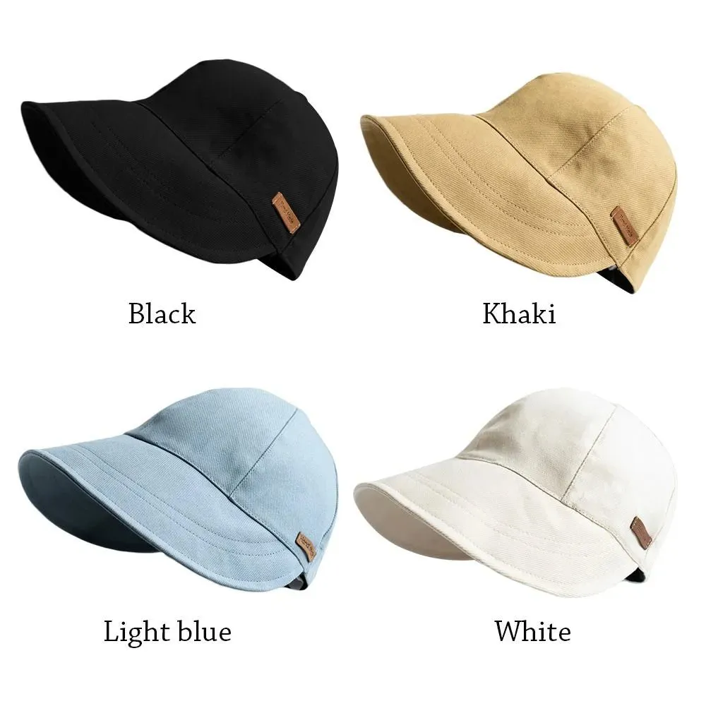 Foldable Wide Brim Sun Hat Drawstring Adjustable Caps for Men Women Beach Hats Summer Quick-drying Visors Fisherman Cap