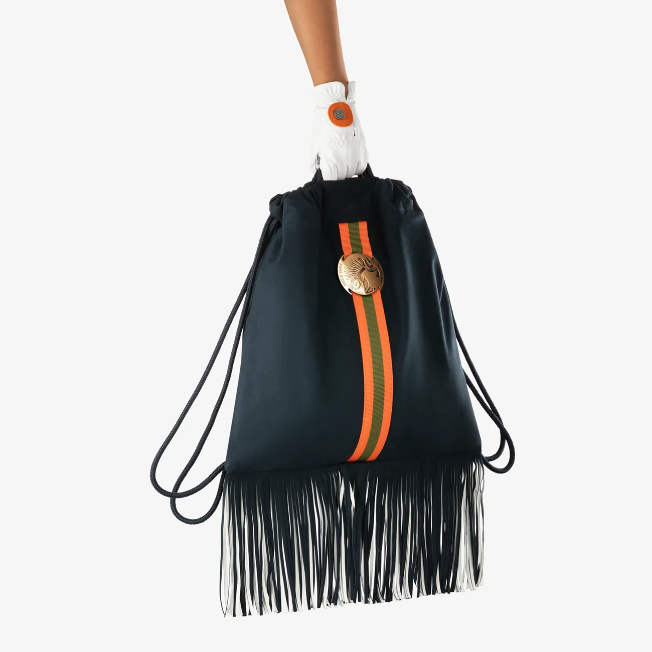 Fringe Backpack "Oxford Blue" with white elements