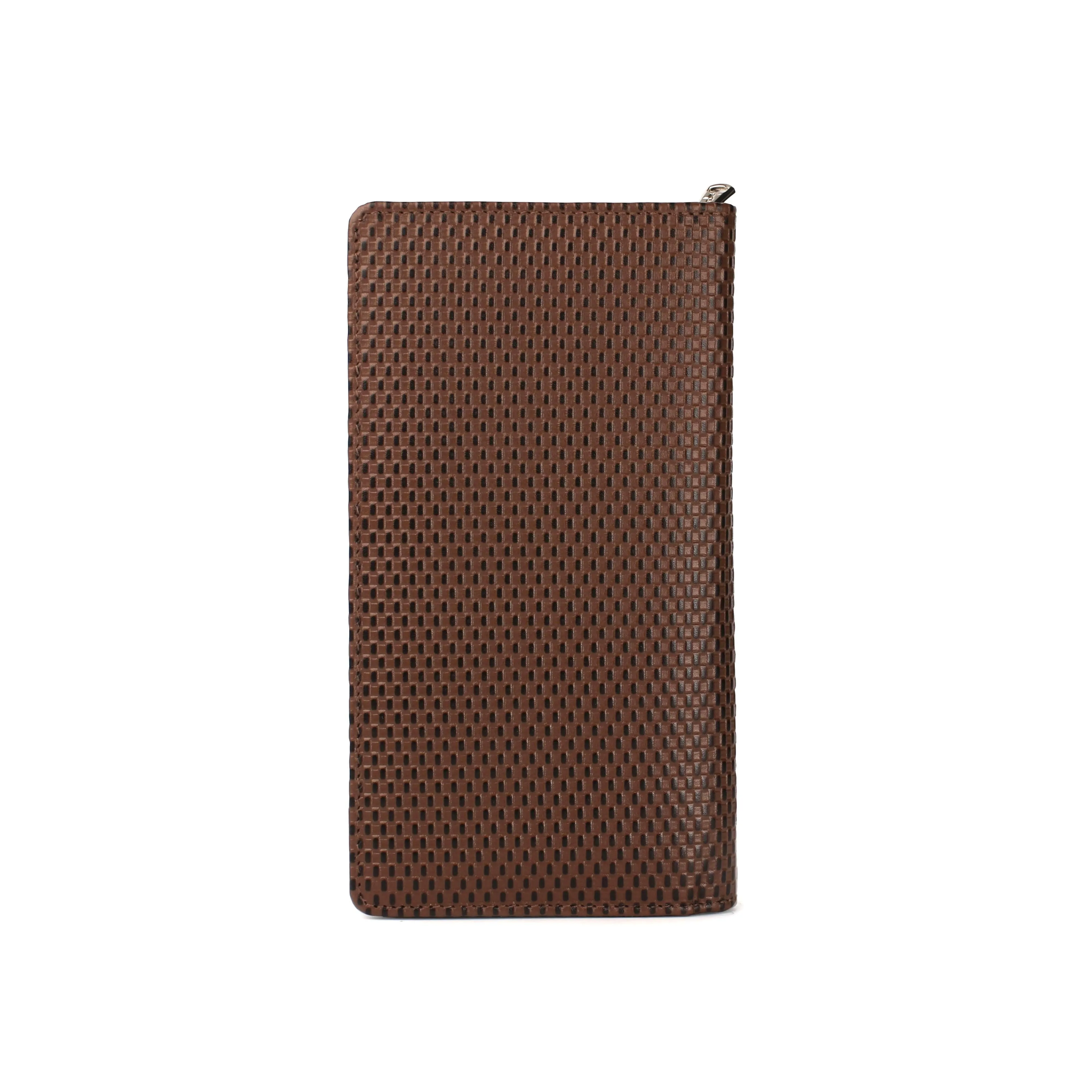 Full Zip Passport Travel Wallet For Women | 100% Genuine Leather | Color: Brown & Cherry