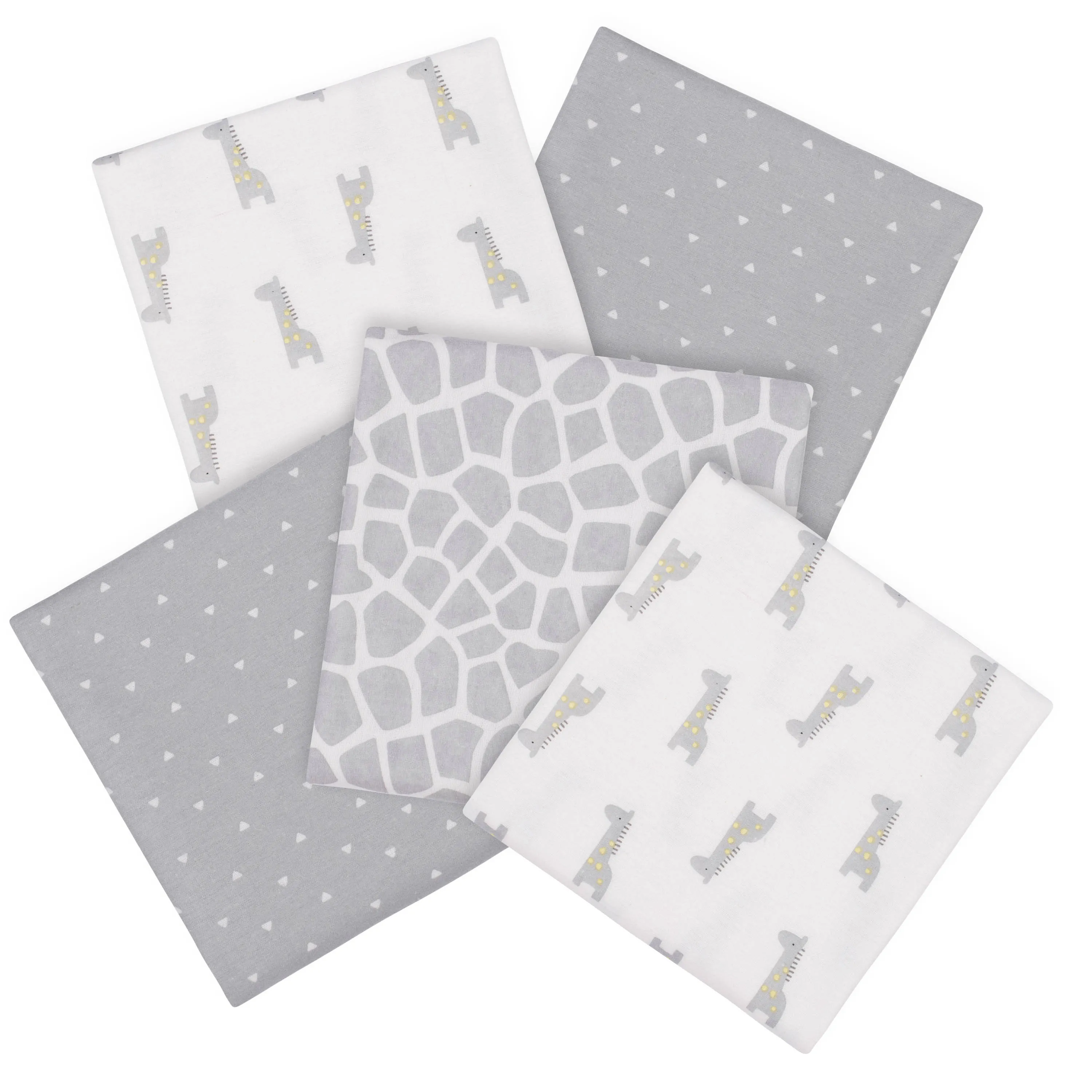 Gerber 5-Pack Baby Neutral Giraffe Flannel Blankets