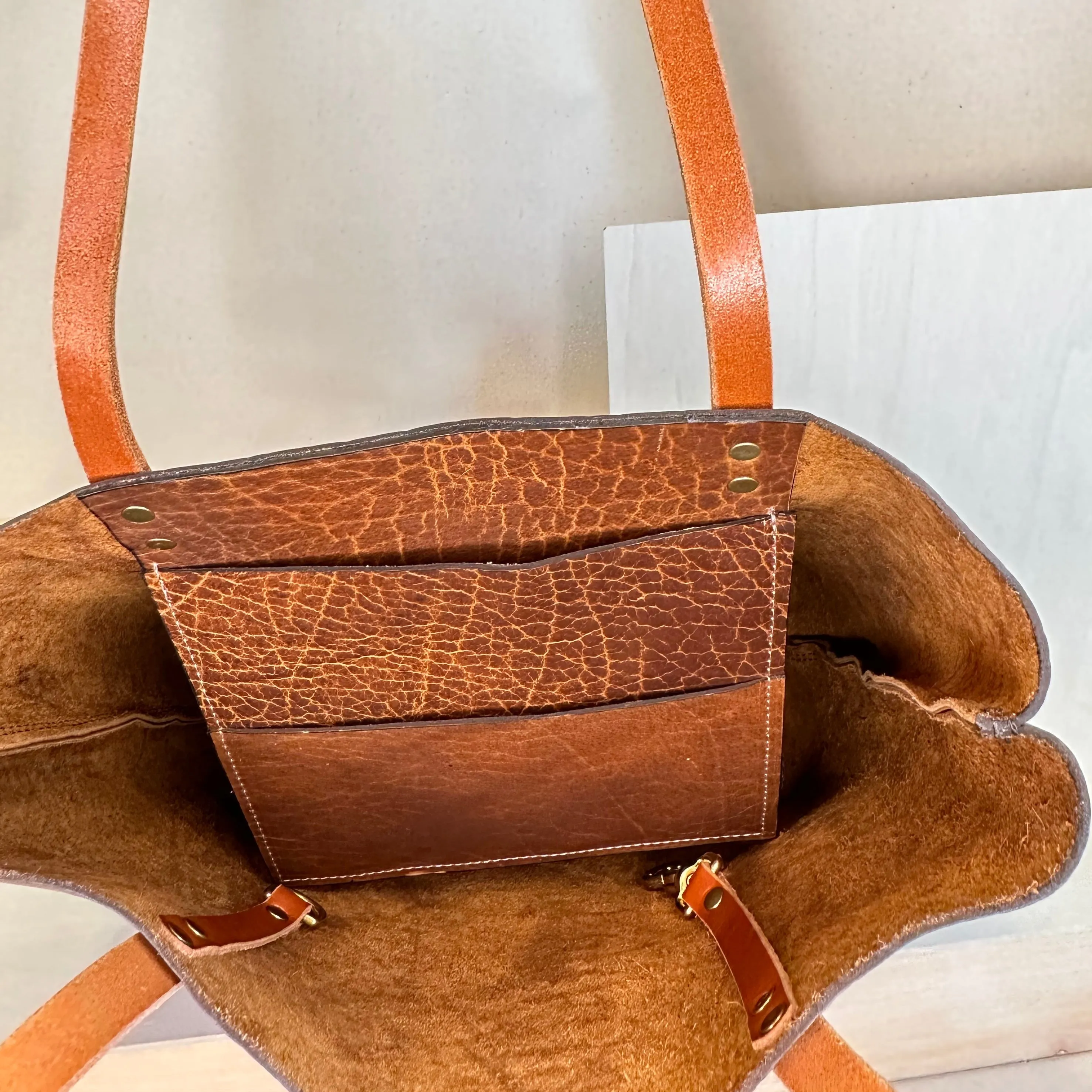 Glazed Bison EDC Leather Tote