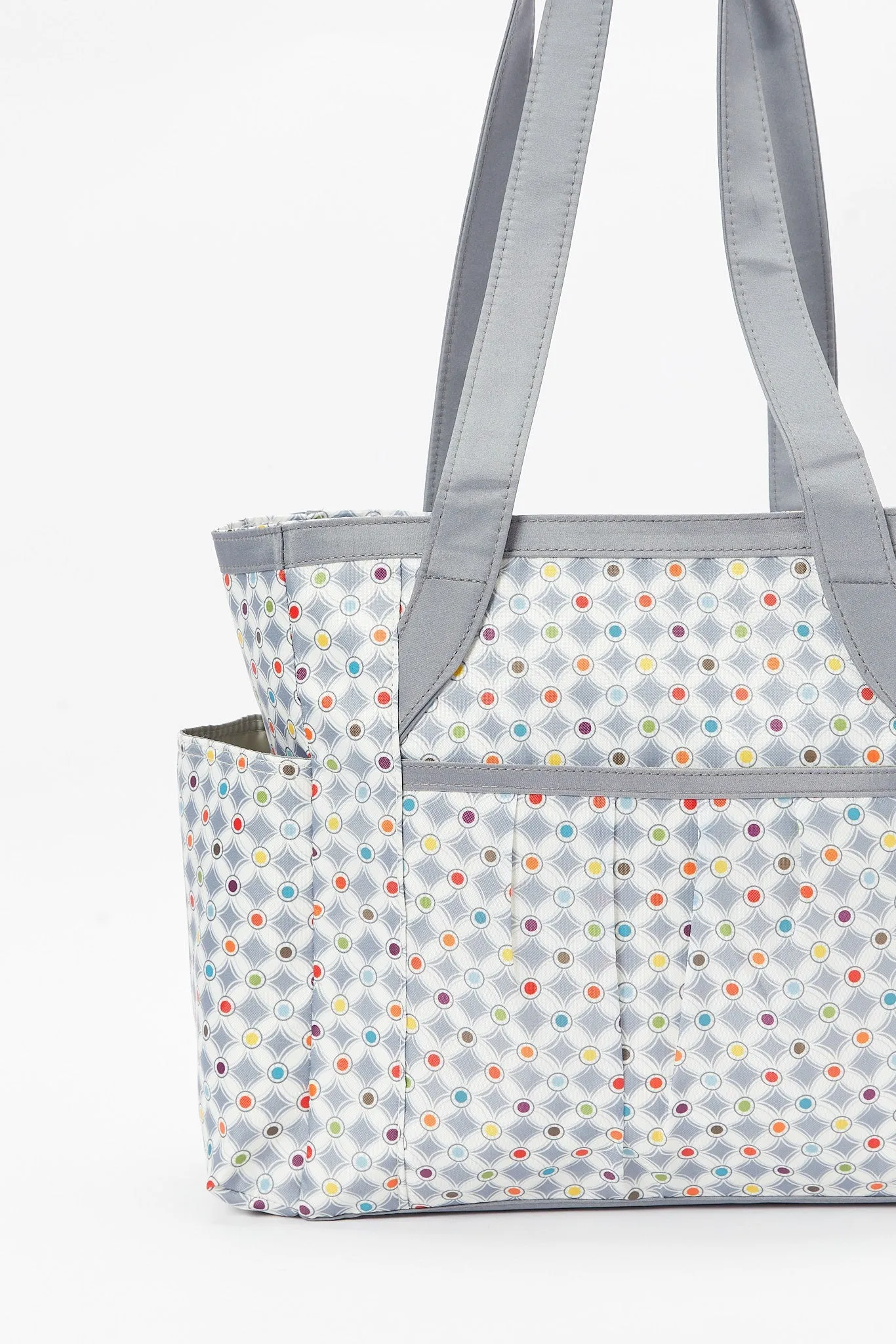 Grey Printed Diaper Bag