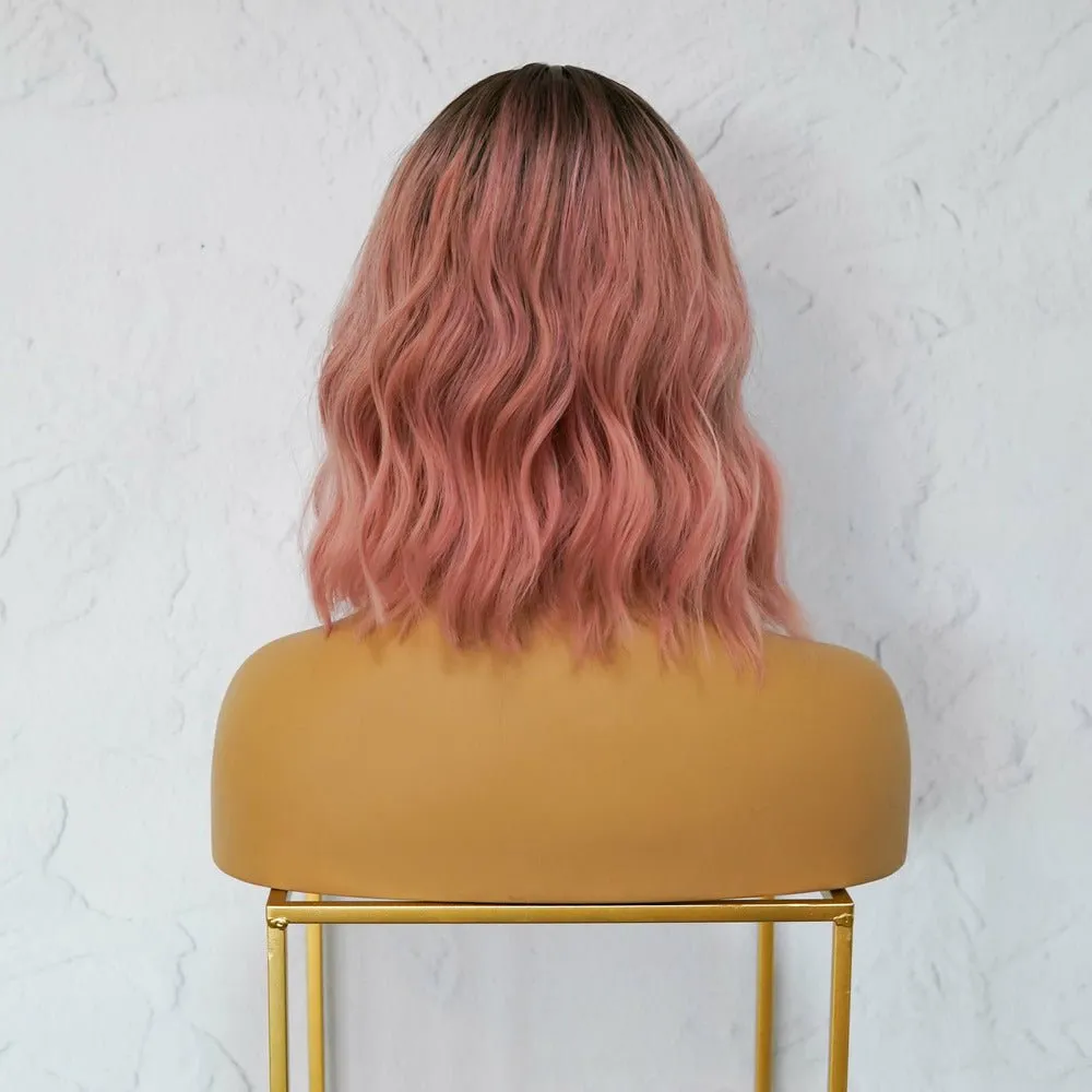 HAYLEY Ombre Pink Bob Fringe Wig