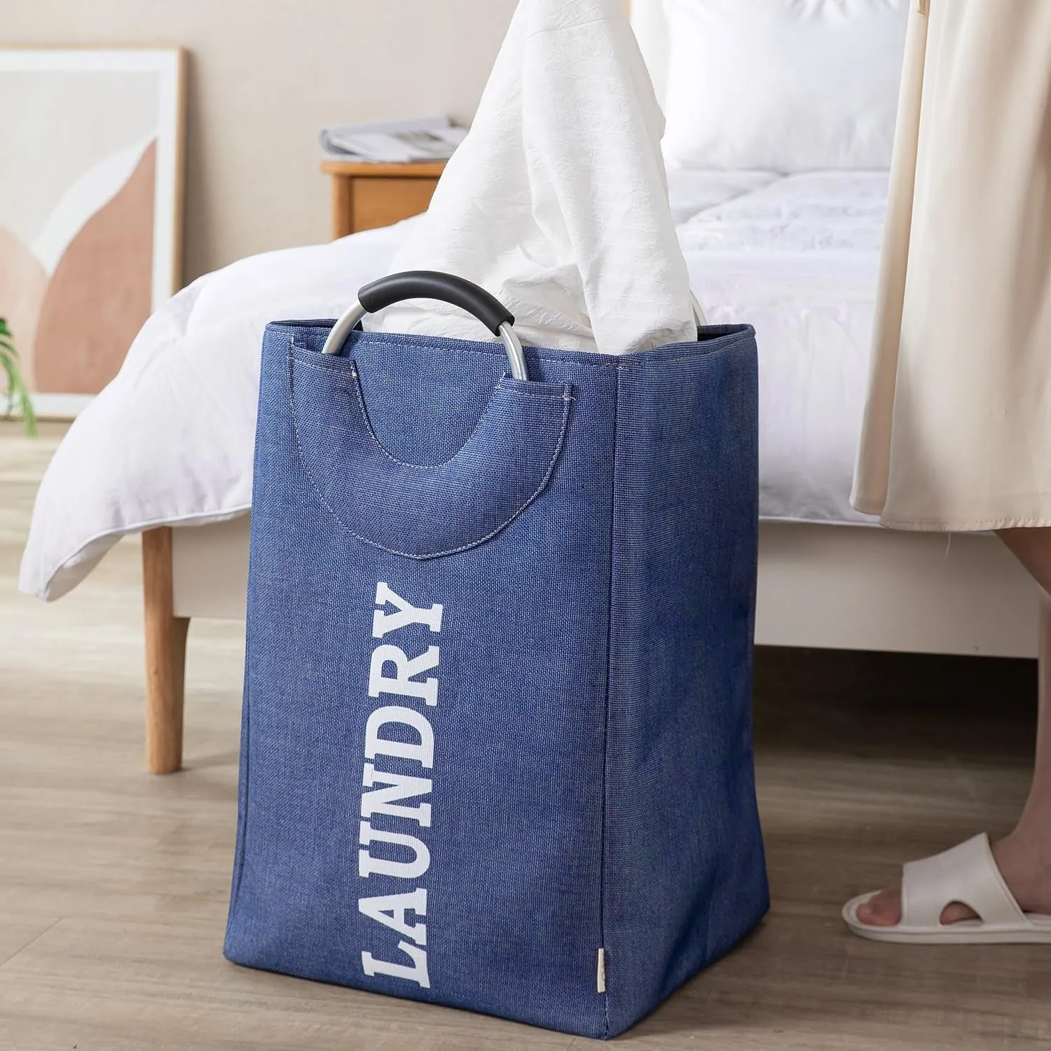 Heavy Duty Handles Collapsible Laundry Bag - Durable Oxford Fabric, Large Capacity, Easy Storage - Ideal for Home & Travel