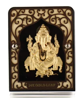 Hem Jewels 999 Gold Ganesh Frame for Gift and Home Décor (4 X 3 Inches)