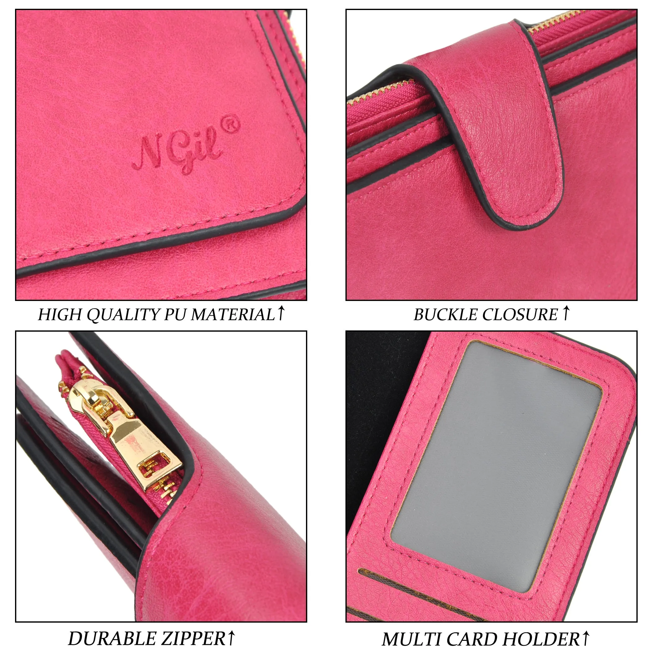 Hot Pink NGIL Trifold Wallet