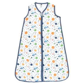 Hudson Baby Muslin Cotton Sleeveless Wearable Sleeping Bag, Sack, Blanket, Space