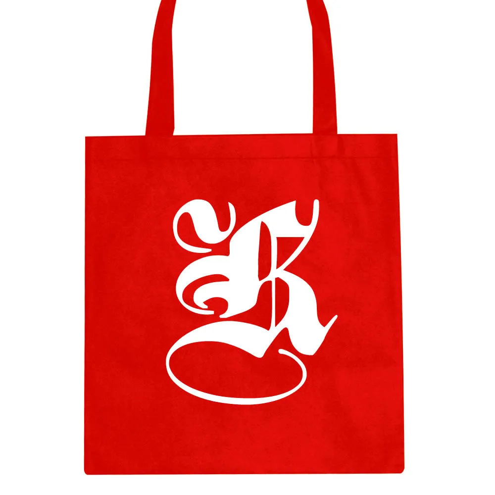 K Gothic Style Font Tote Bag