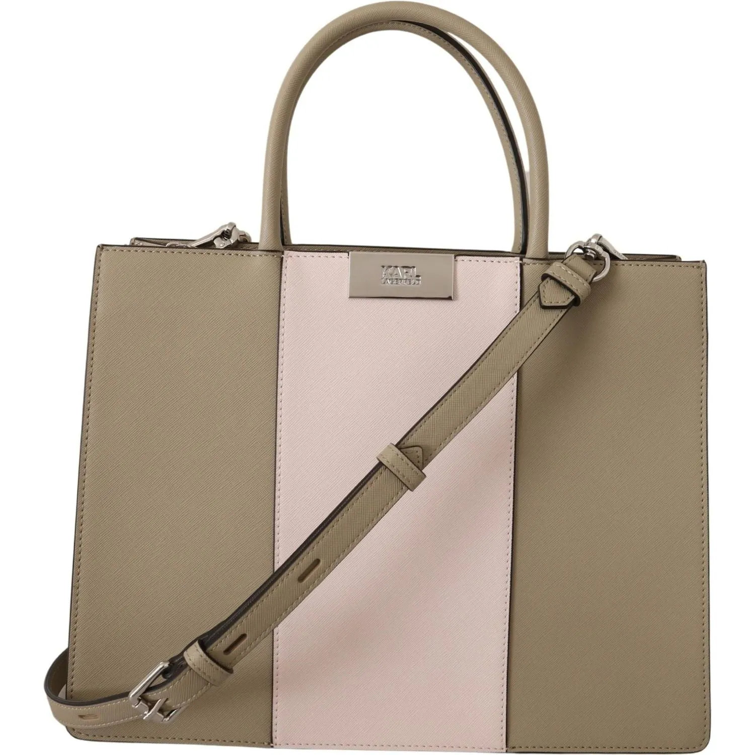 Karl Lagerfeld Elegant Sage Green Tote Shoulder Bag