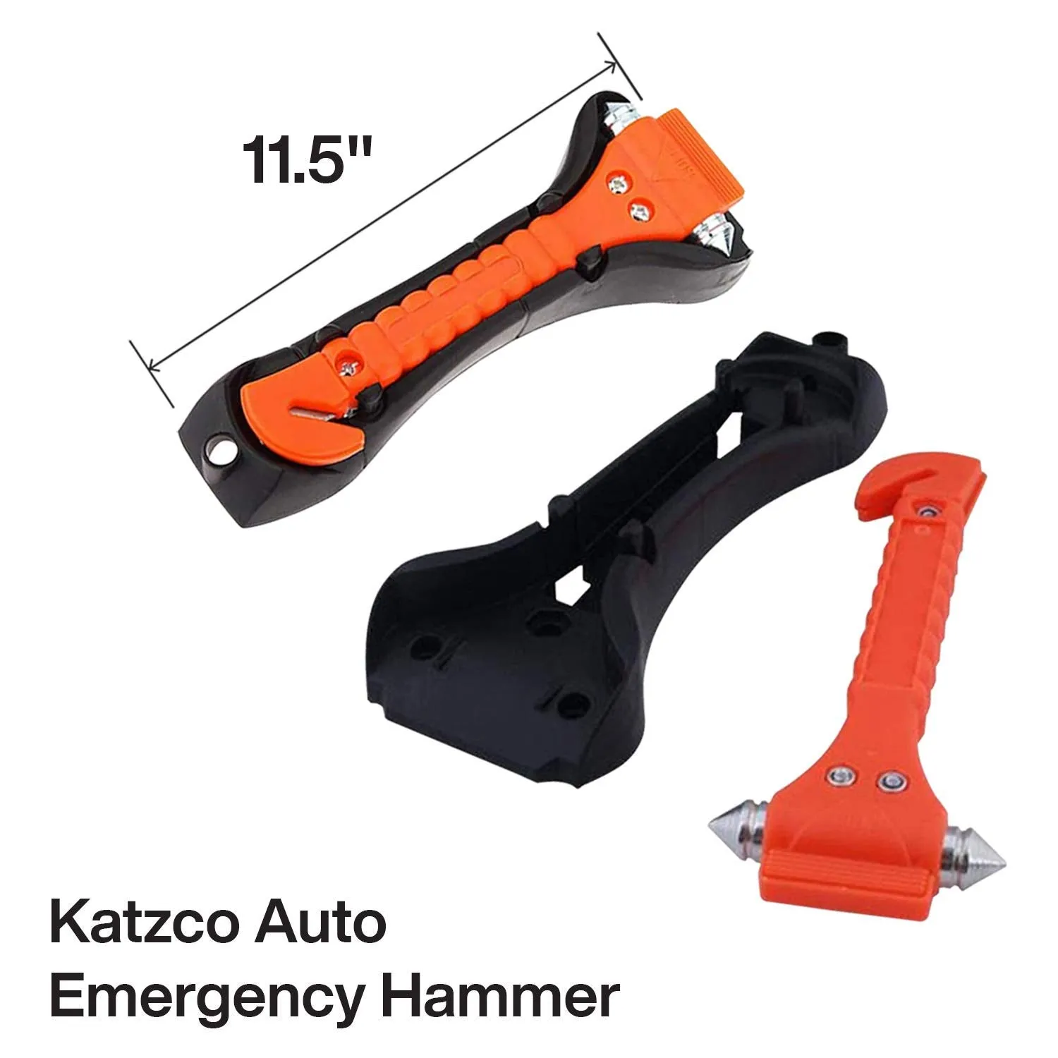 Katzco Auto Emergency Hammer - 1 Piece of Car Safety and Escape Tool - Glass Window