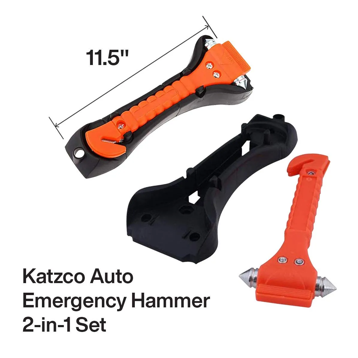 Katzco Auto Emergency Hammer - 1 Piece of Car Safety and Escape Tool - Glass Window