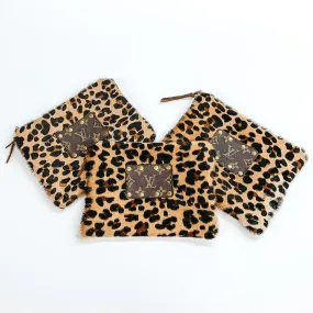 Keep It Gypsy | Leopard Print Cowhide Make Up Bag with a Leather Embellishment