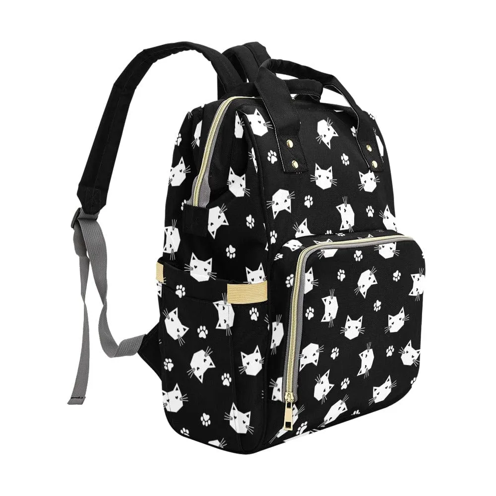 Kitty Whiskers Multifunctional Diaper Backpack Bag