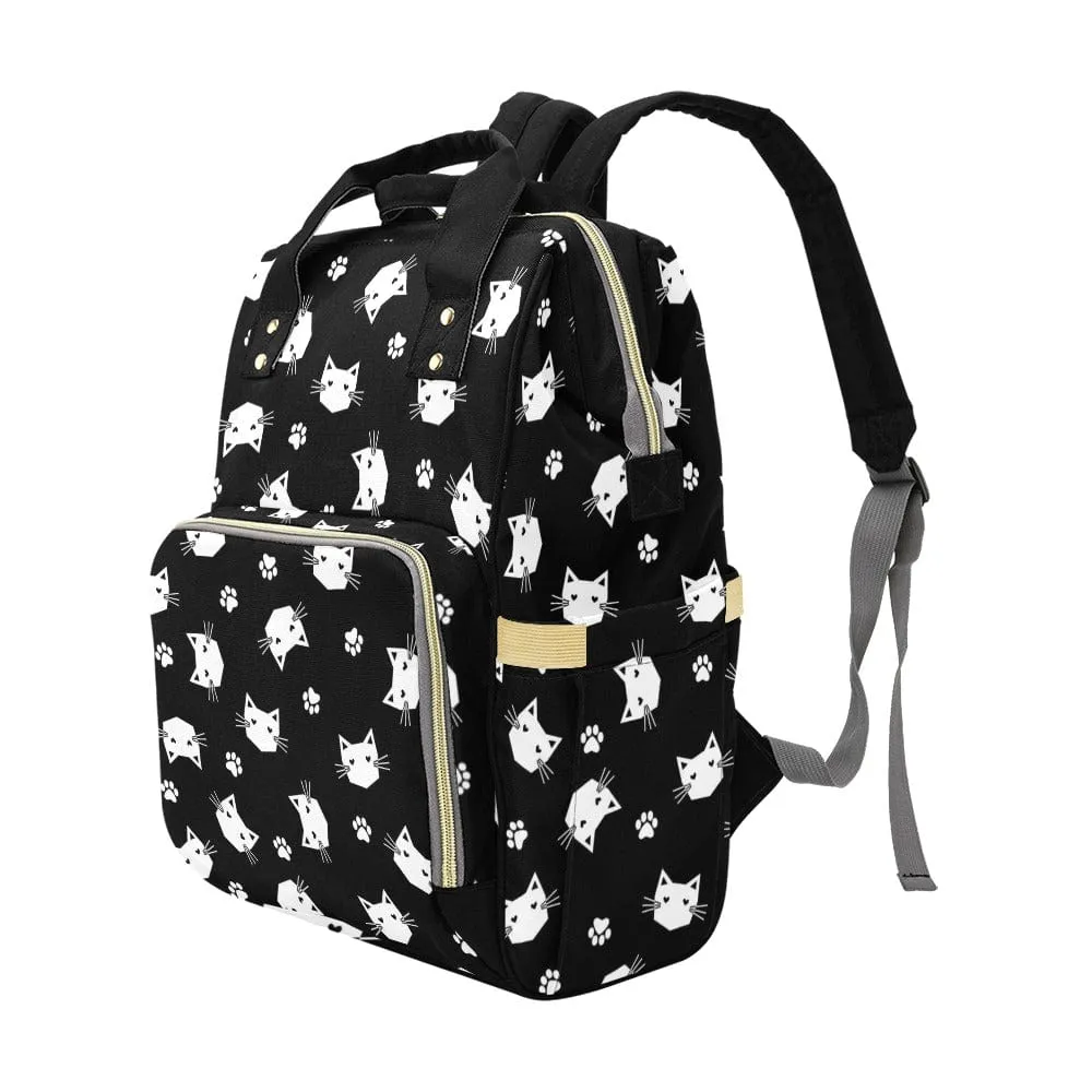 Kitty Whiskers Multifunctional Diaper Backpack Bag