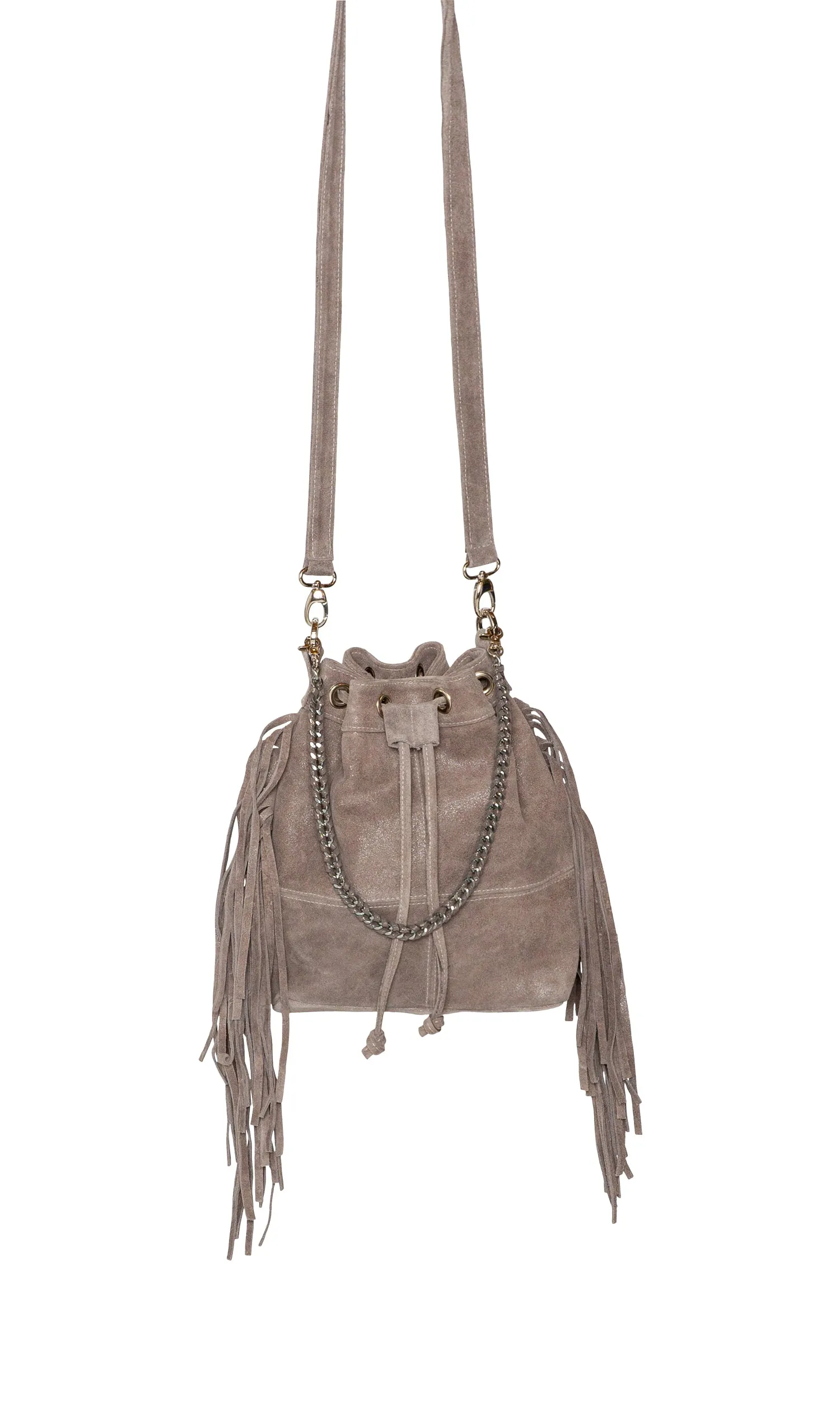 Laggo Mini Barcelona Bucket Bag with Fringe