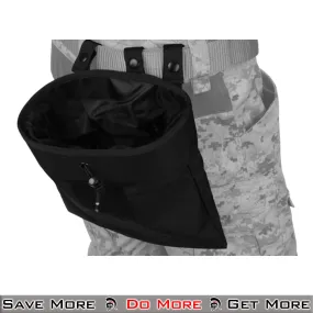 Lancer Tactical Airsoft Nylon Large Foldable Dump Pouch - Black MOLLE Tactical Airsoft Pouches