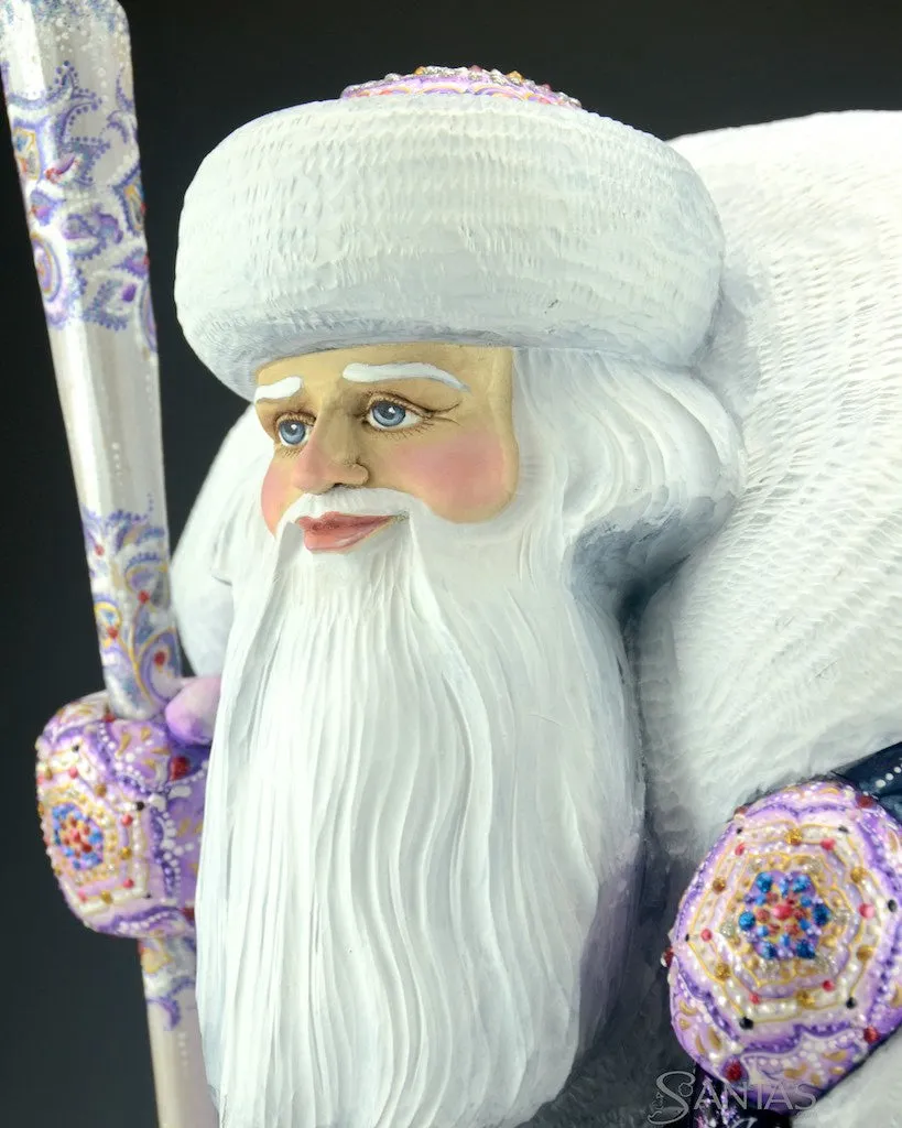 Large Lavender Elegant Russian Santa