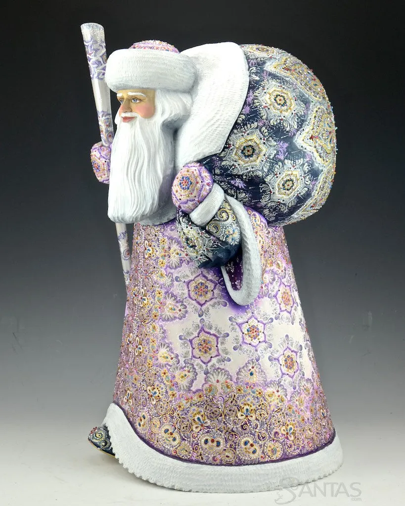 Large Lavender Elegant Russian Santa