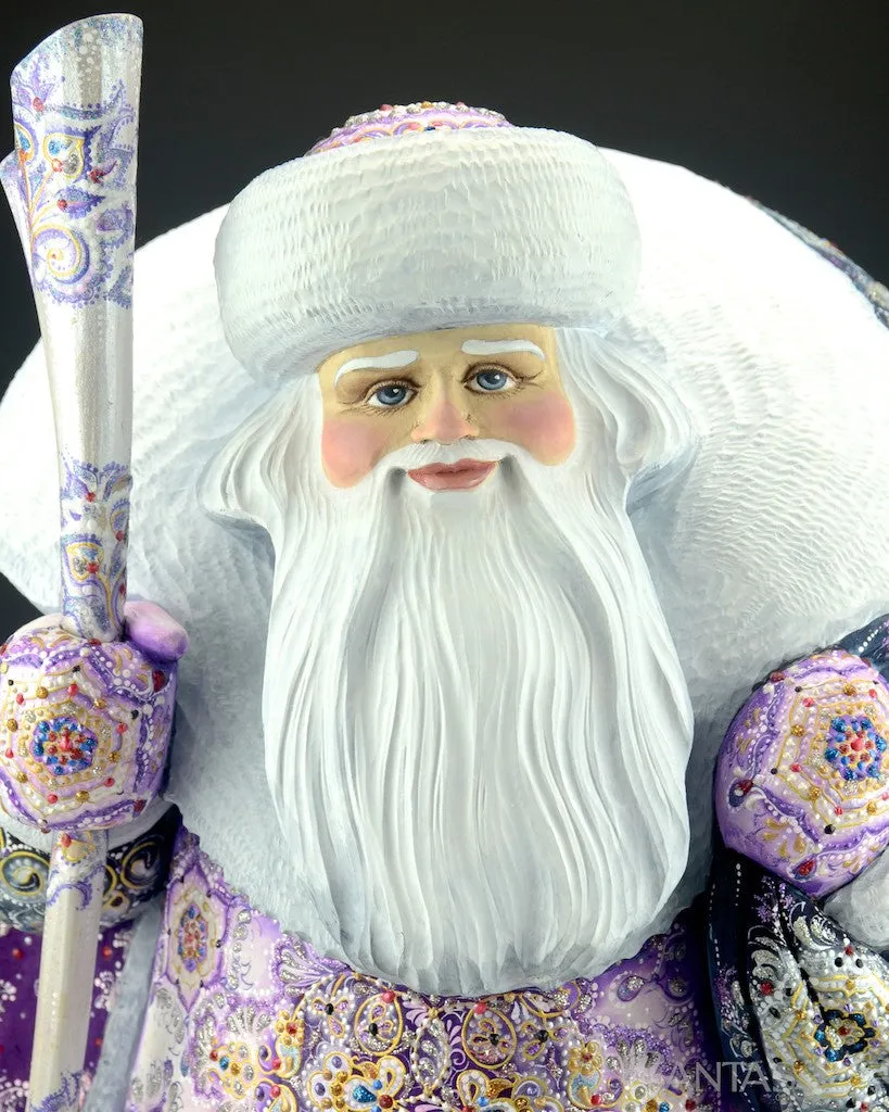 Large Lavender Elegant Russian Santa