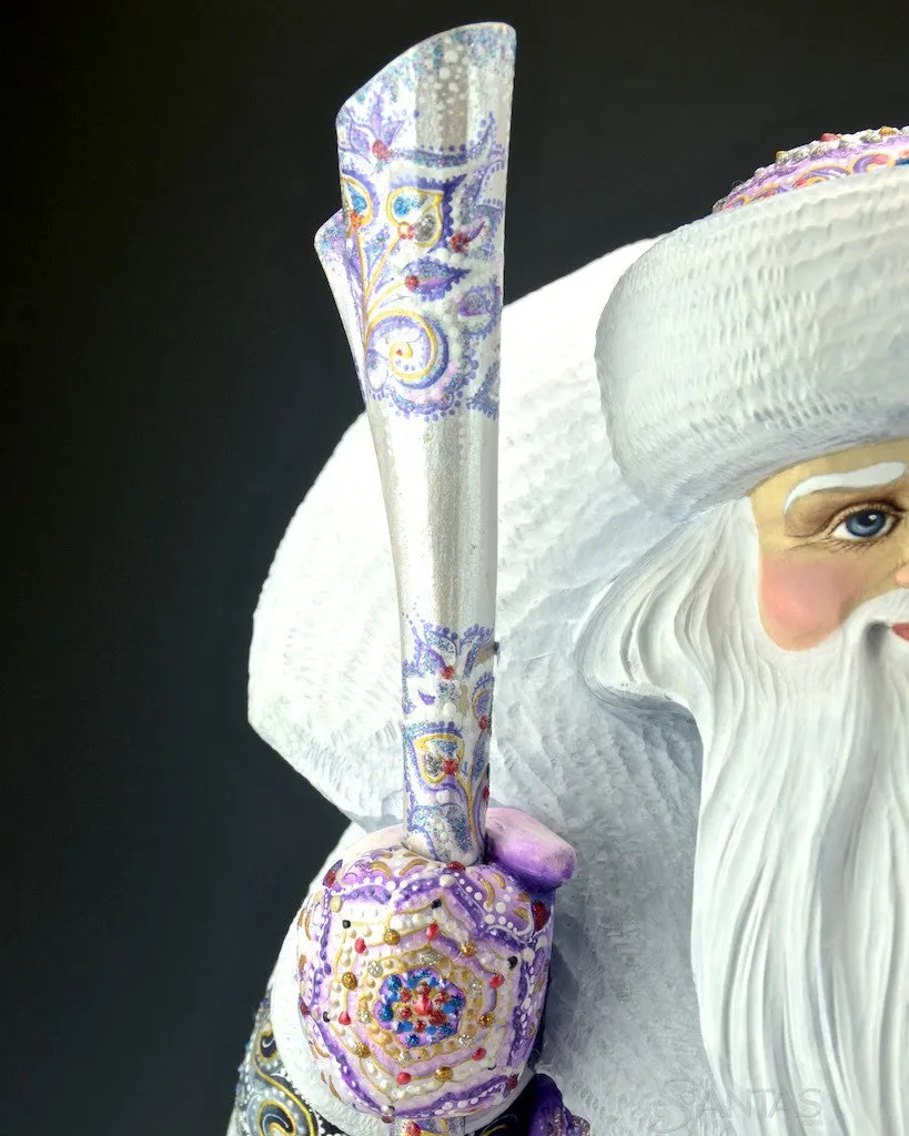 Large Lavender Elegant Russian Santa