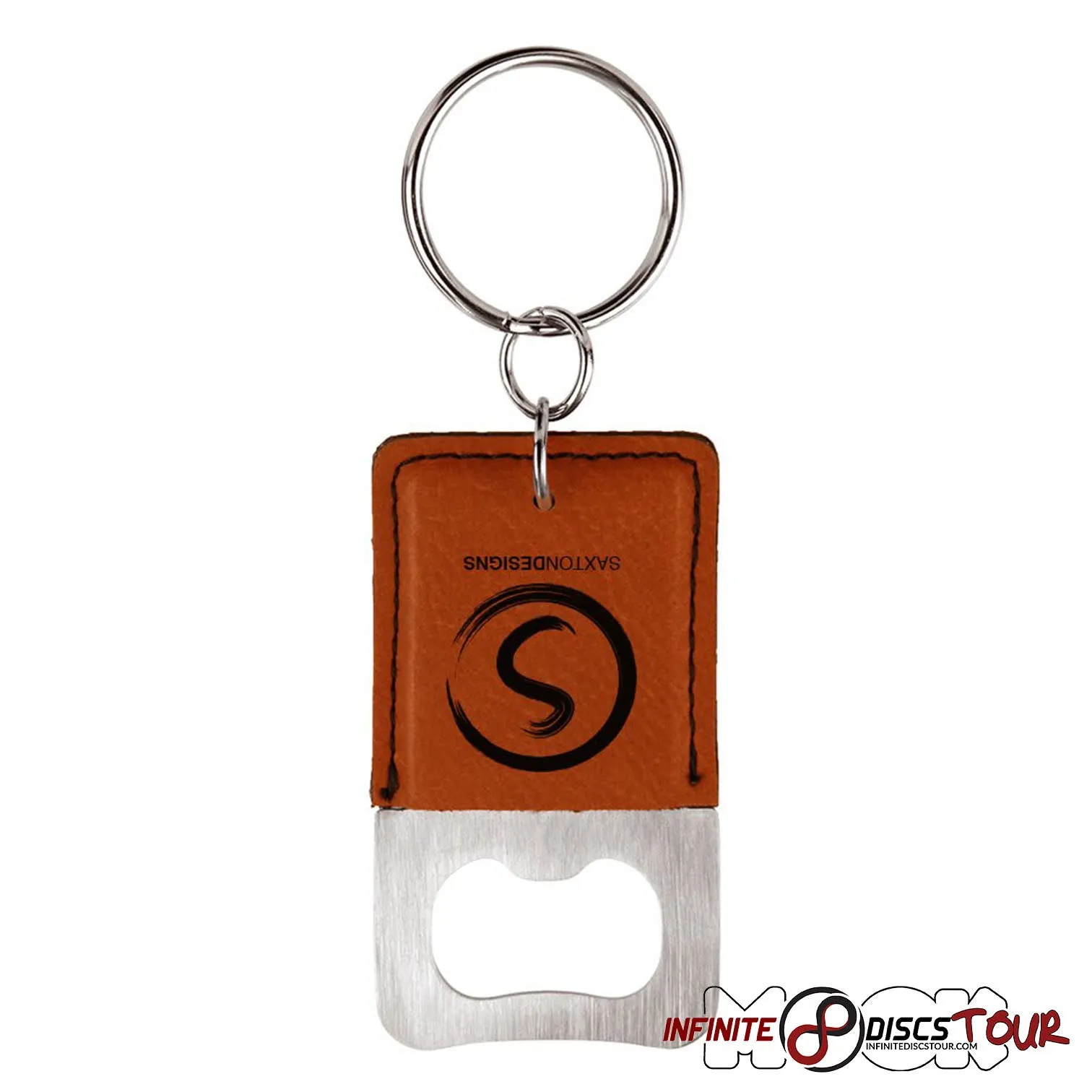 Leather Bottle Opener Bag Tag