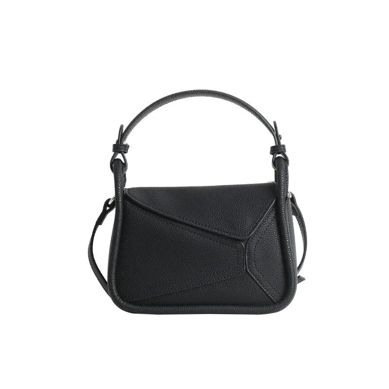 Leather Small Pazzle Top Handle Shoulder Bag