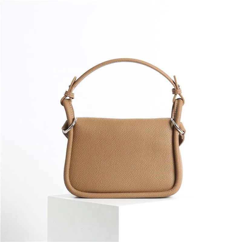 Leather Small Pazzle Top Handle Shoulder Bag