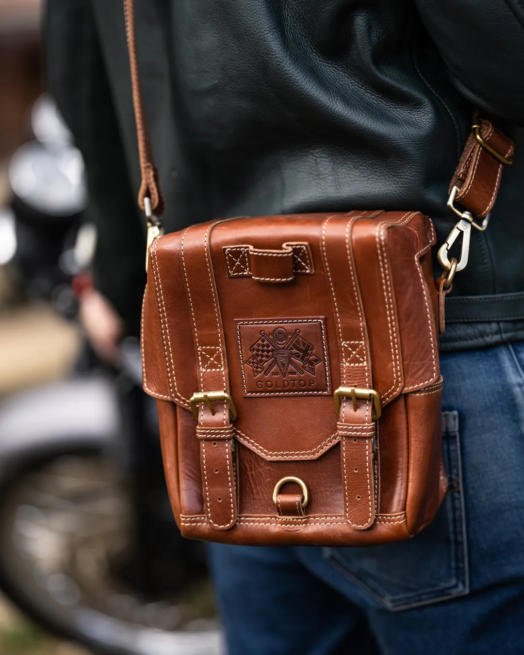 Leather Tank Bag - Large