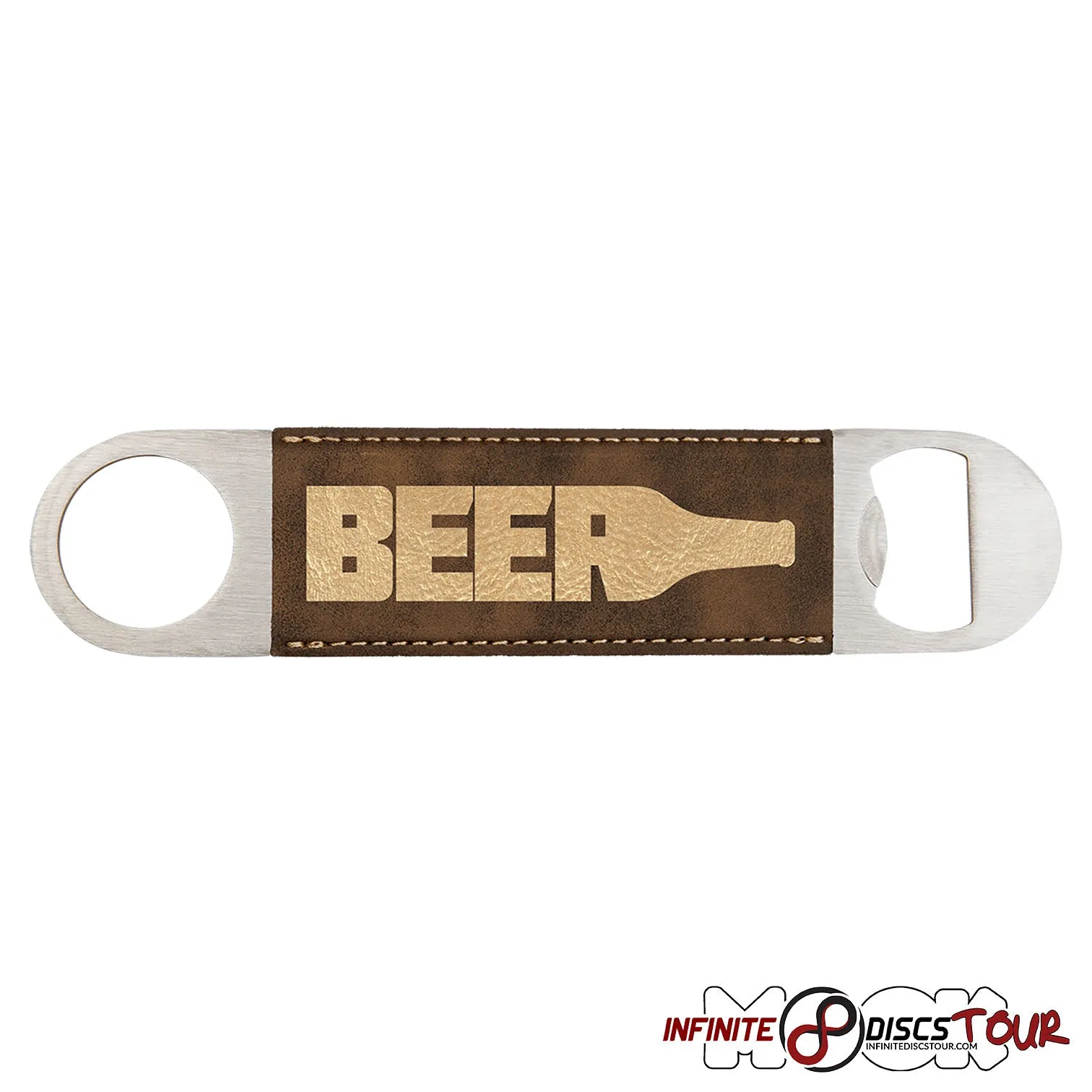 Leatherette Bottle Opener Bag Tags