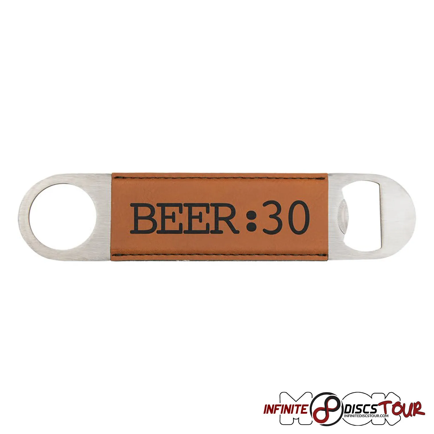 Leatherette Bottle Opener Bag Tags