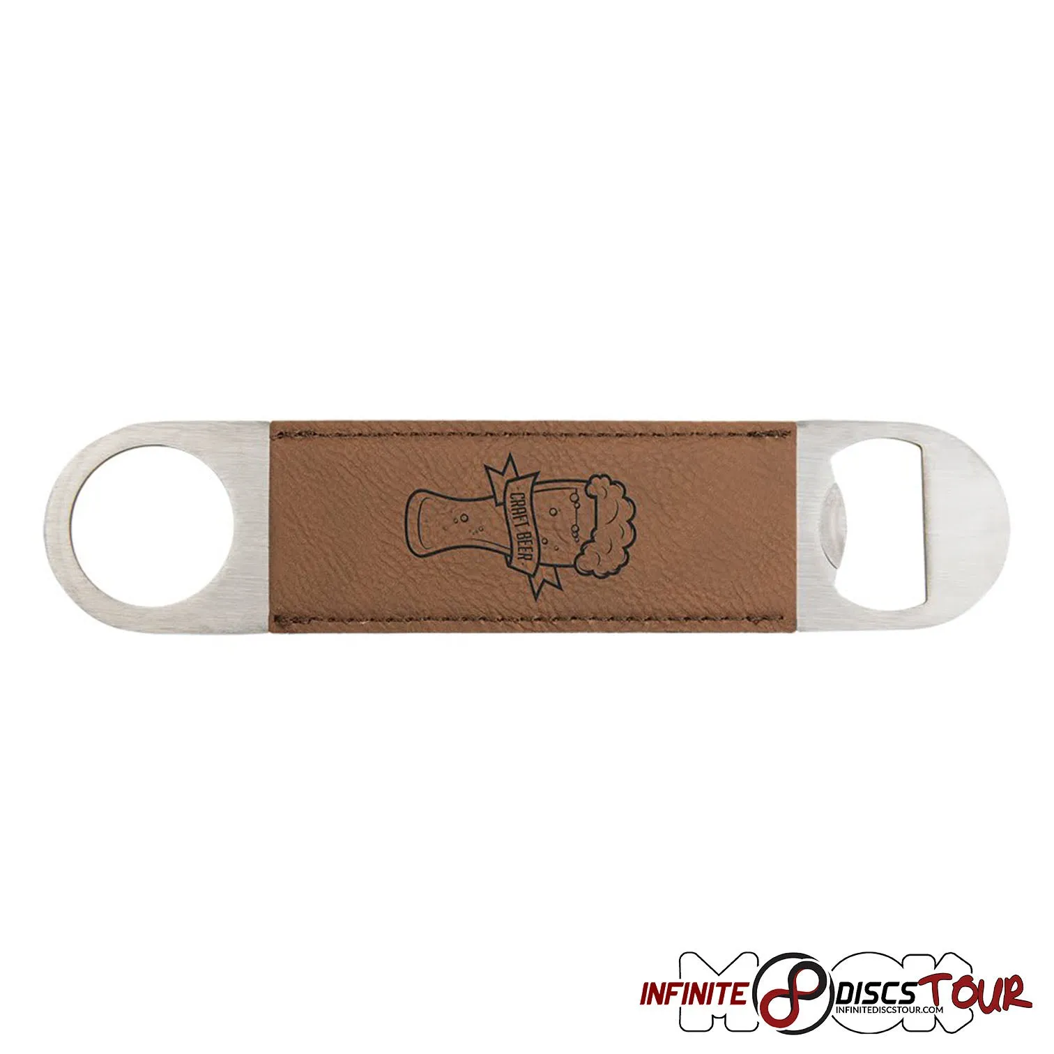 Leatherette Bottle Opener Bag Tags