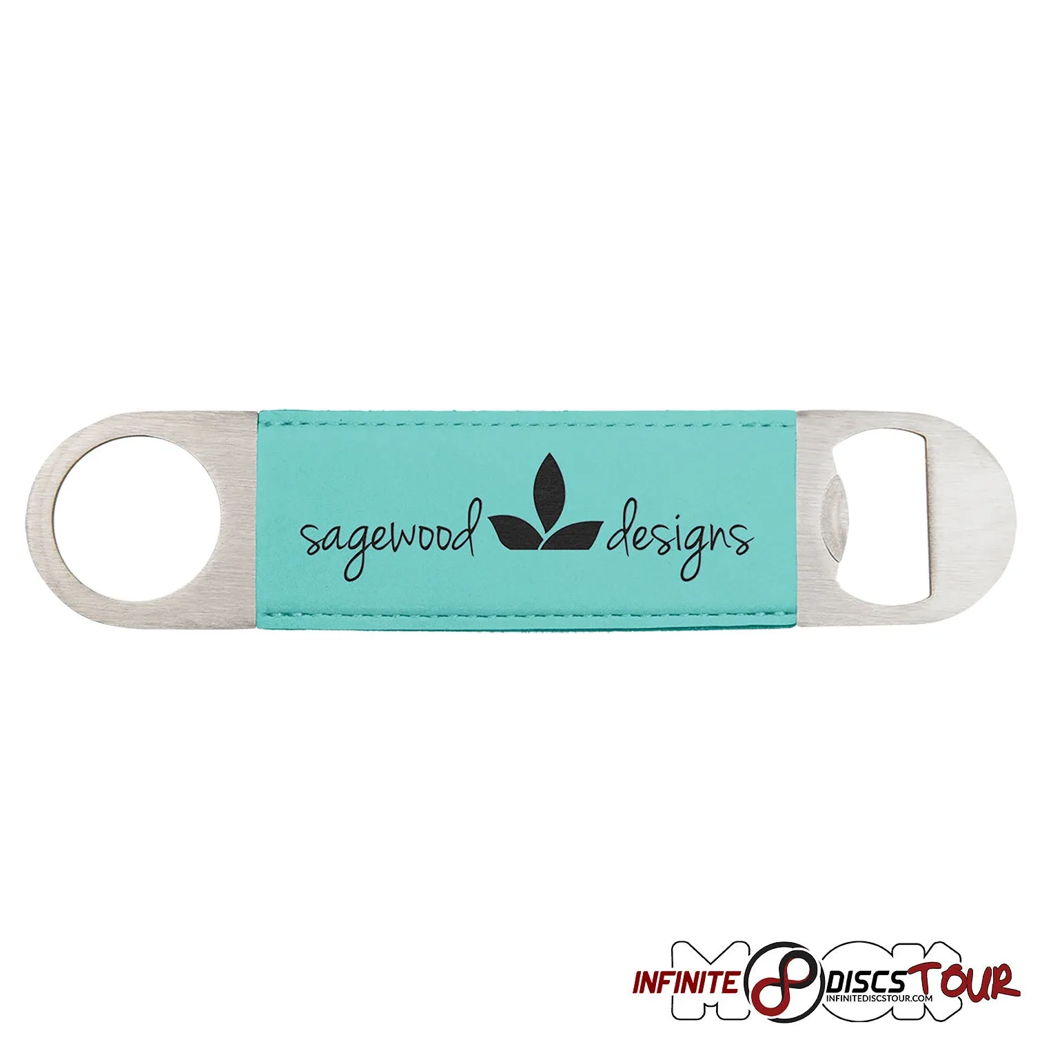 Leatherette Bottle Opener Bag Tags