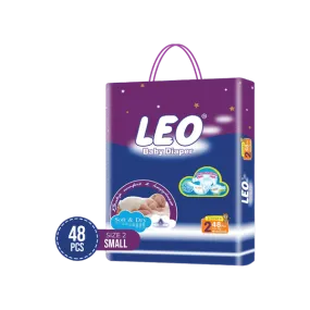 LEO BABY DIAPER SIZE 2 MINI/SMALL 3-6 KG 48PCS