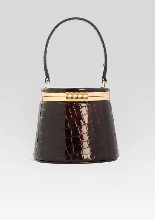 Lesla Case Bag - Burgundy Croc