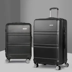 Lightweight 2pc TSA Lock Luggage Set, 360° Spinner - Wanderlite