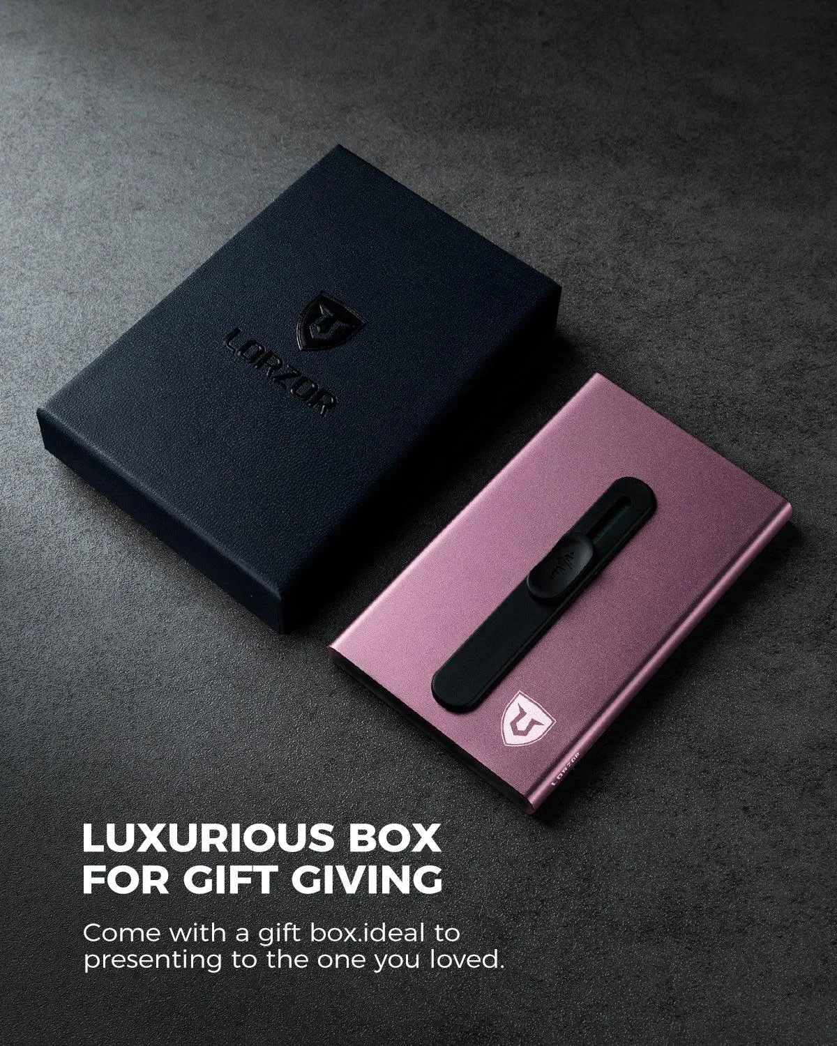 LORZOR Slim Wallet with Money Clip