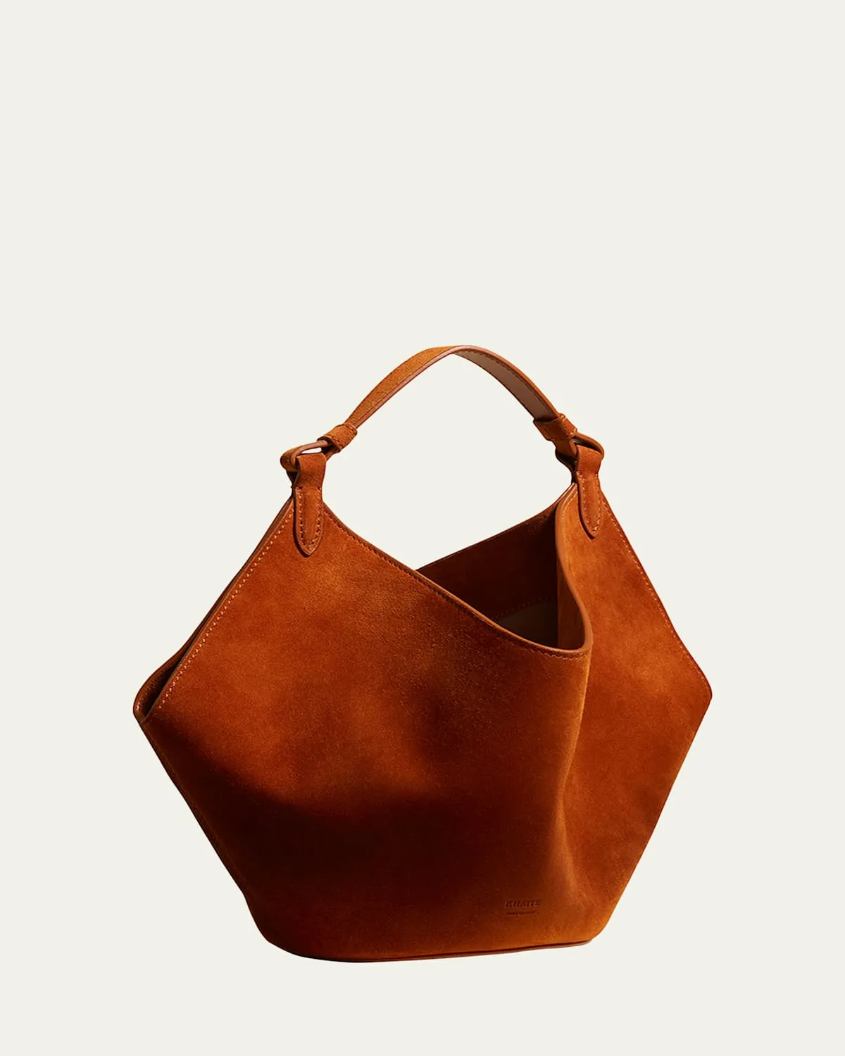 Lotus Mini Suede Shoulder Bag