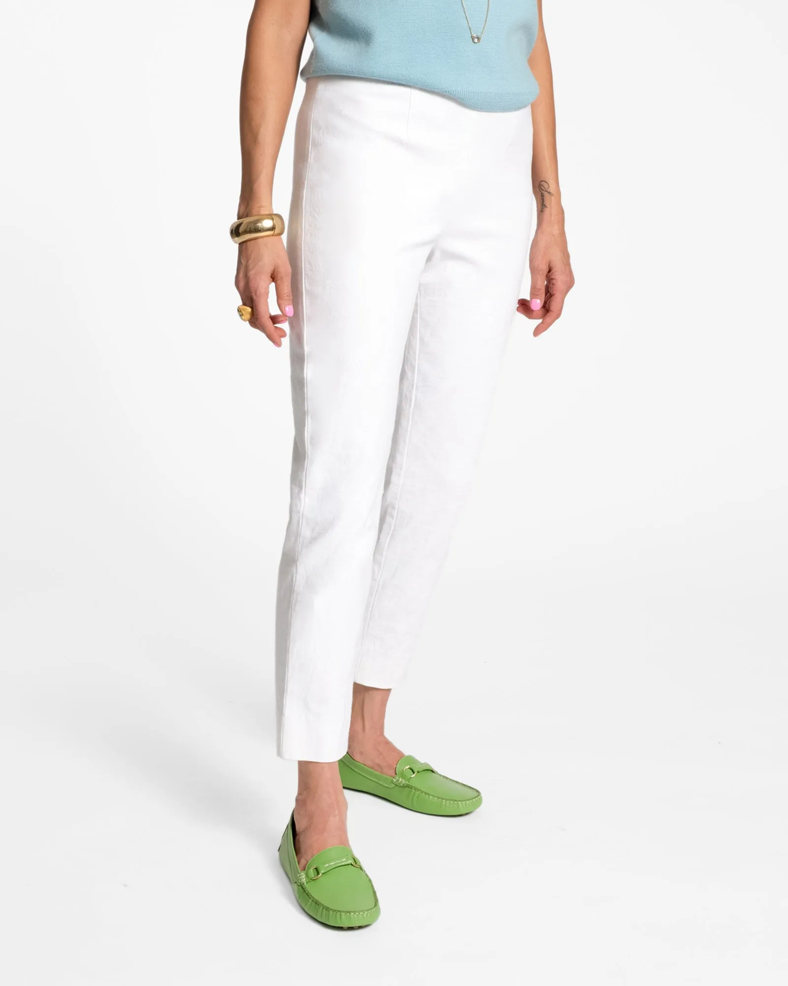 Lucy Pant Stretch Cotton White