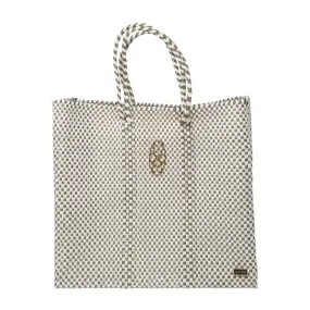 MEDIUM MEDIUM WHITE GOLD TOTE BAG