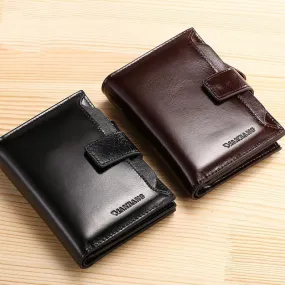 Men's leather wallet wallet card holder