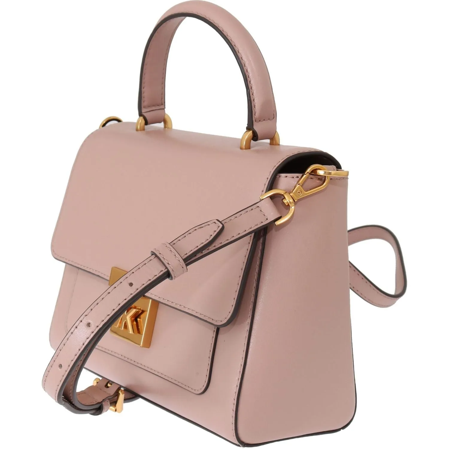 Michael Kors Elegant Pink Leather Mindy Shoulder Bag