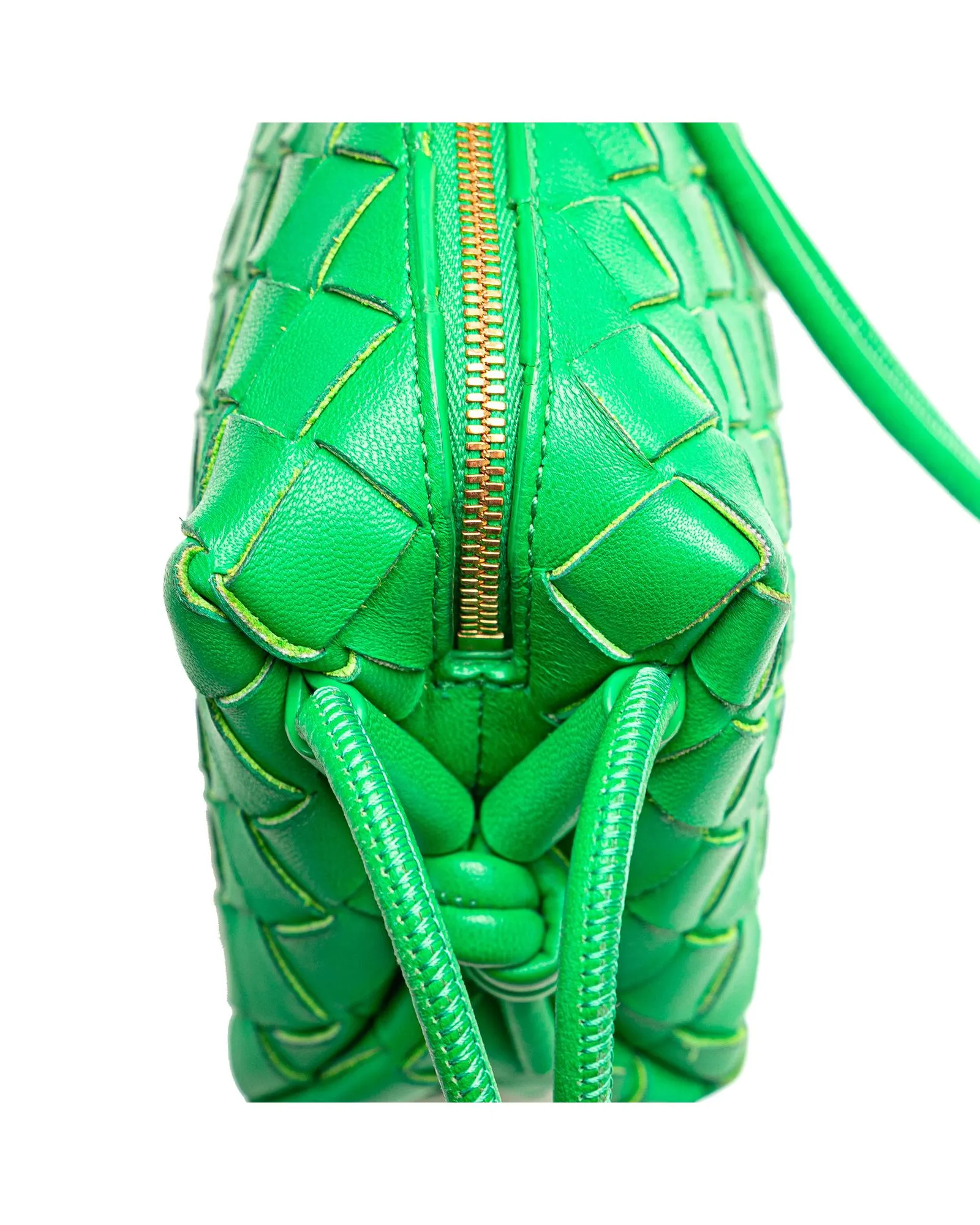 Mini Nappa Intrecciato Woven Leather Crossbody Bag