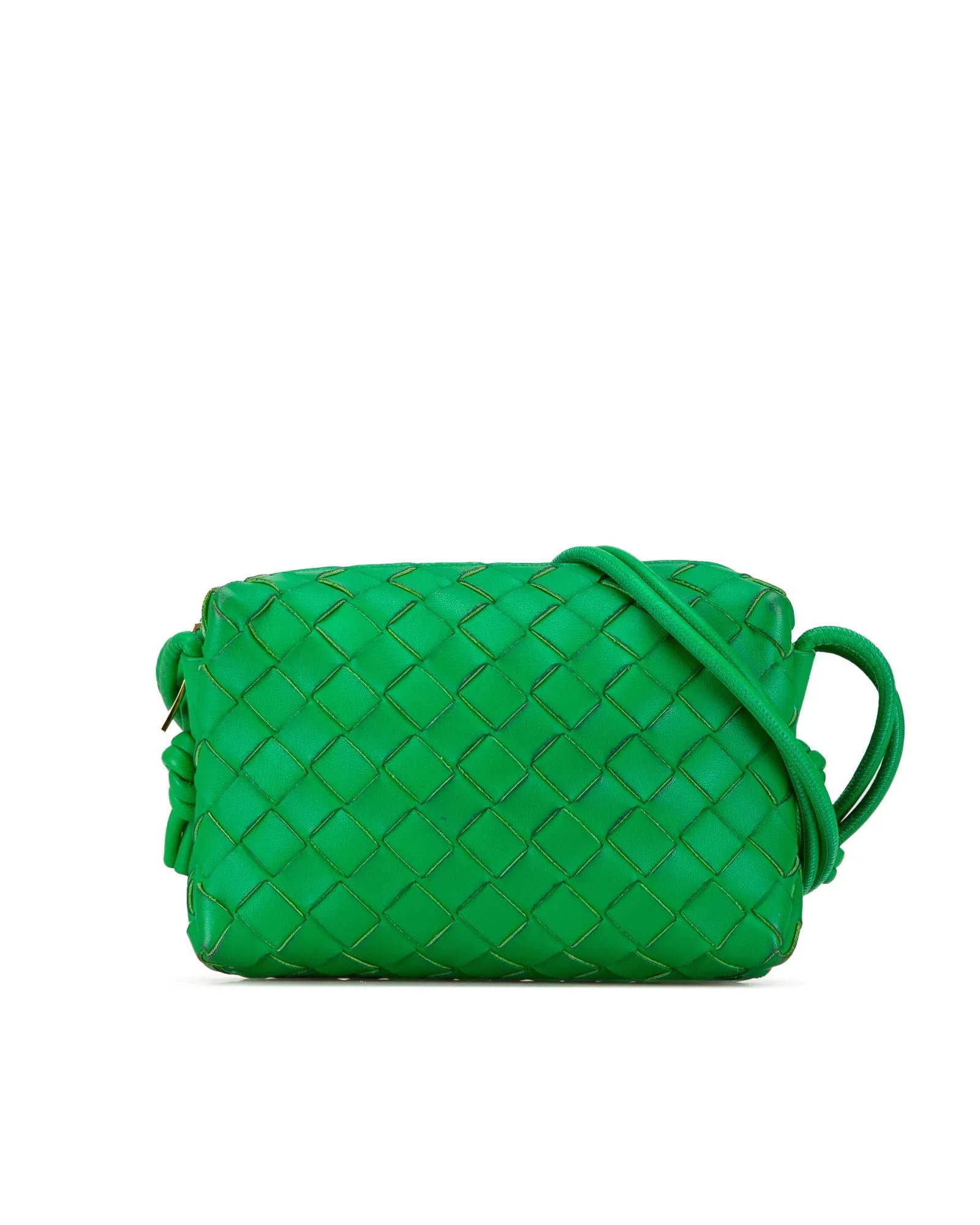 Mini Nappa Intrecciato Woven Leather Crossbody Bag