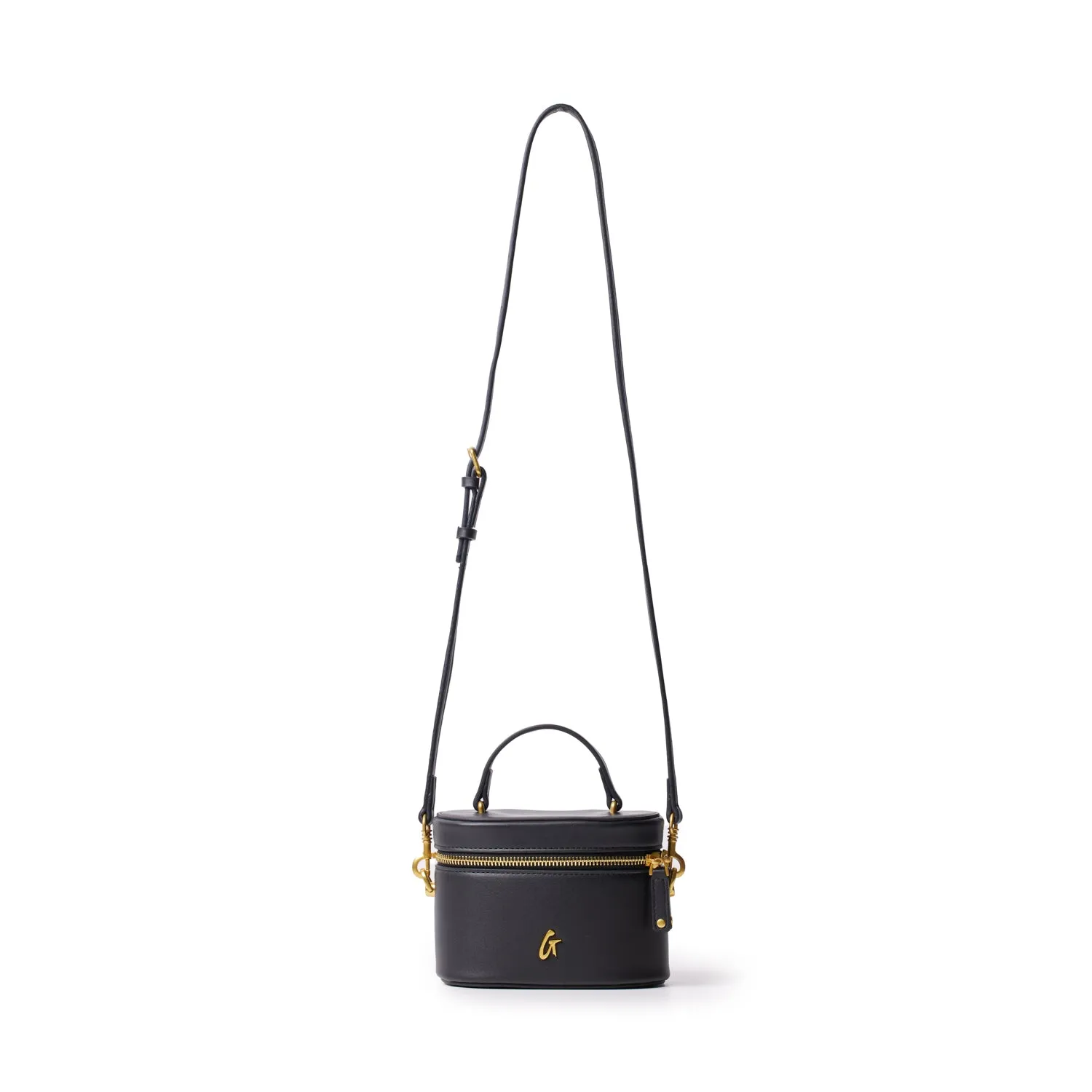 MINI SMOOTH GOLD VANITY BAG - BLACK