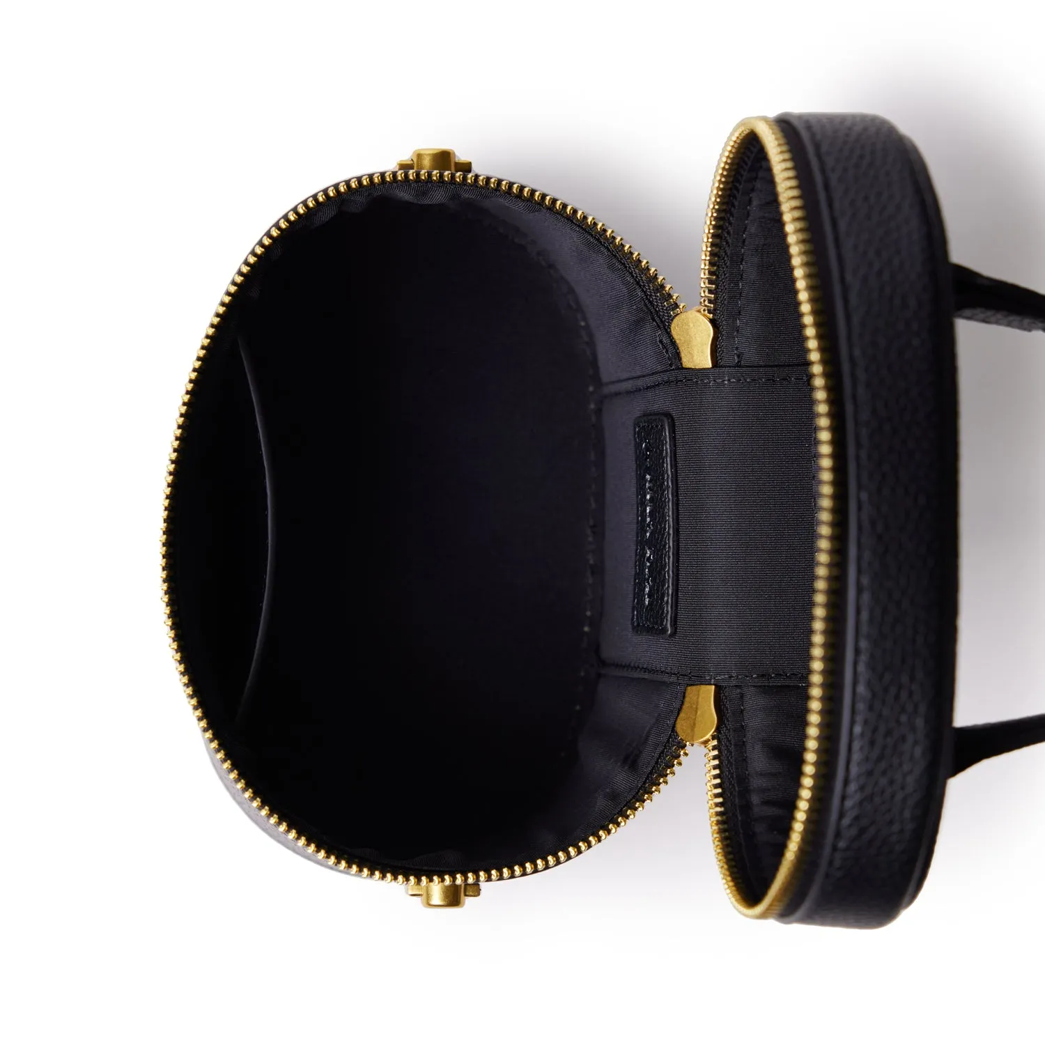 MINI SMOOTH GOLD VANITY BAG - BLACK