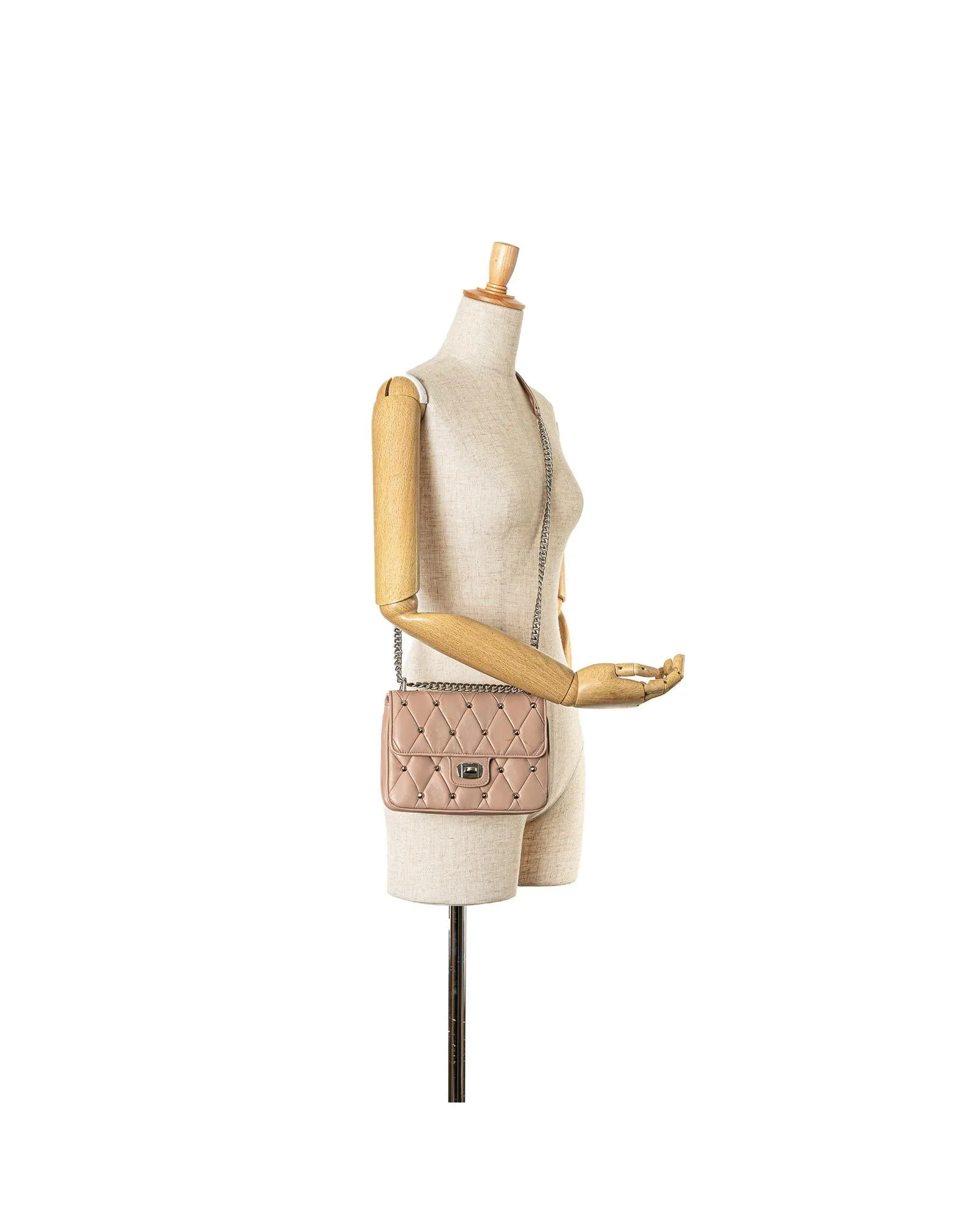 Miu Miu Matelasse Leather Mini Bag - Pale Pink