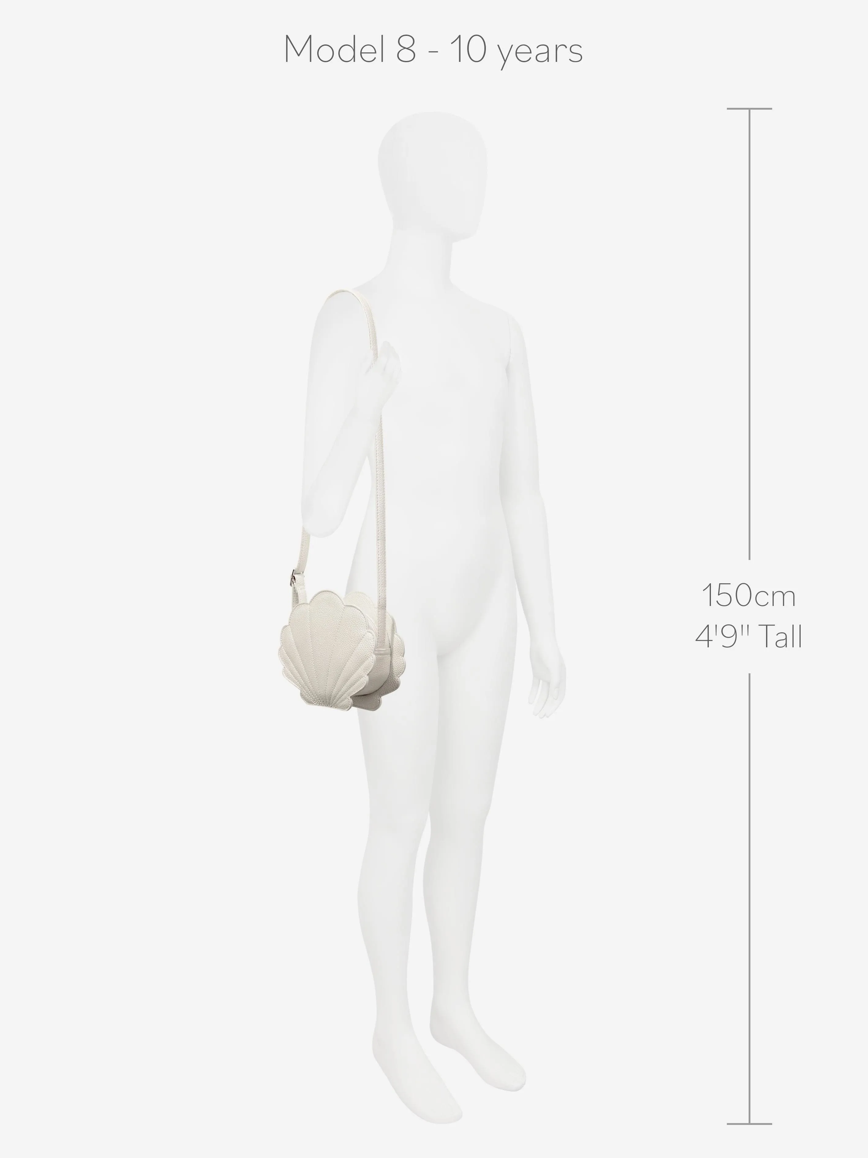 Molo Girls Shell Crossbody Bag in White (19 cm)